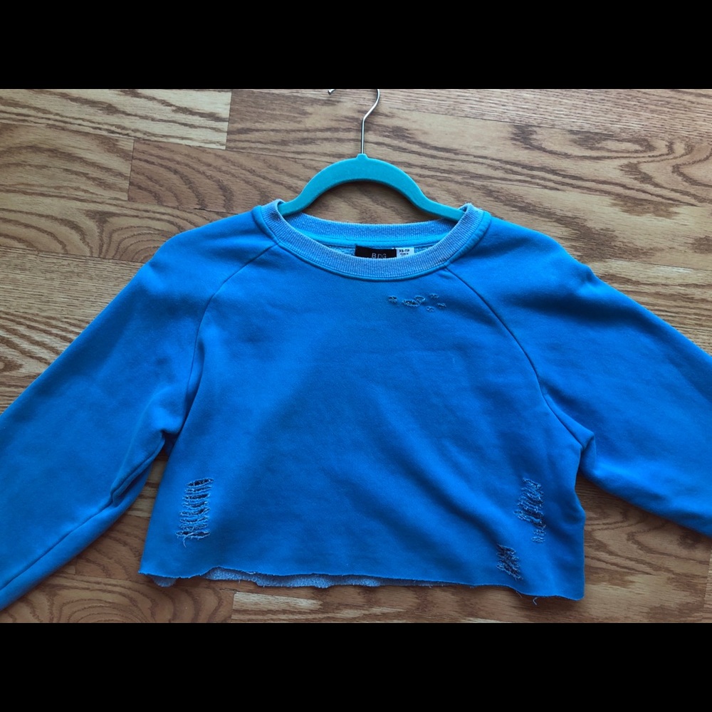 Urban outfitters blue cropped sweatshirt